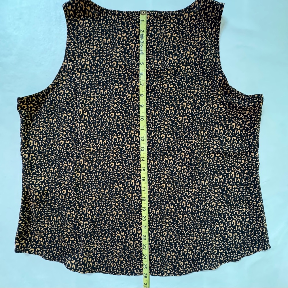 Chico’s Scoop Neck Tank Top Black Tan (16/18) - Picture 12 of 15